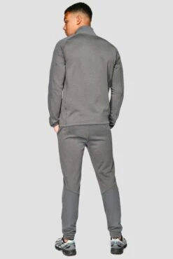 Summit 1/4 Zip - Grey Marl/Jet Grey -Sports Clothing Store SUMMITPOLY1 4ZIP GREYMARL JETGREY back