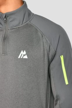 Summit 1/4 Zip - Grey Marl/Jet Grey -Sports Clothing Store SUMMITPOLY1 4ZIP GREYMARL JETGREY close