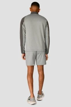 Summit Poly Short - Platinum Grey Marl/Cement Grey -Sports Clothing Store SUMMITPOLYSHORT PLATINUMGREYMARL CEMENTGREY fullback