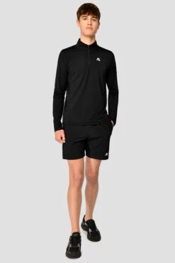 Junior Speed 1/4 Zip - Black 7 Junior Speed 1/4 Zip - Black -Sports Clothing Store Speed 1 4 Zip Black Full Front