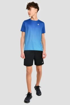 Junior Track Fade T-Shirt - Cobalt/Maya Blue -Sports Clothing Store TRACK FADE TEE COBALT MAYA BLUE front