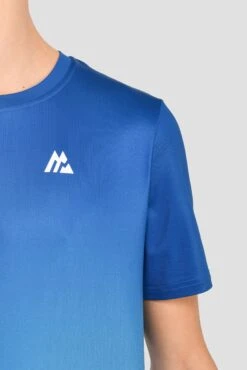 Junior Track Fade T-Shirt - Cobalt/Maya Blue -Sports Clothing Store TRACK FADE TEE COBALT MAYA BLUE logo