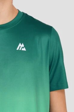 Junior Track Fade T-Shirt - Deep Sea/Mountain Meadow -Sports Clothing Store TRACK FADE TEE DEEP SEA MOUNTAIN MEADOW logoo