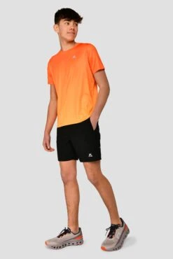 Junior Track Fade T-Shirt - Fiery Orange/Ember -Sports Clothing Store TRACK FADE TEE FIERY ORANGE EMBER front