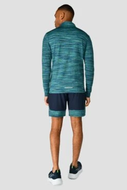Trail 2.0 1/4 Zip - Navy/Turquoise -Sports Clothing Store TRAIL 2.0 1 4 ZIP AERO BLUE DEEP SEA MARINE BLUE MIDNIGHT BLUE back