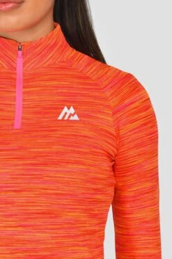 Women's Trail 2.0 1/4 Zip - Neon Pink/Orange/Red Multi -Sports Clothing Store TRAIL 2.0 1 4 ZIP MAGENTA LAVA SAFETY ORANGE EMBER logo