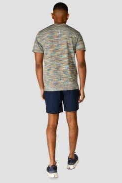 Trail 2.0 T-Shirt - Green/Blue Multi -Sports Clothing Store TRAIL 2.0 TEE MOUNTAIN MEADOW AZURE BLUE WHITE COPPER back