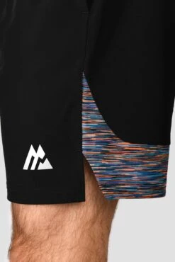 Trail Panel 2.0 Short - Black/Blue/Orange 9 Trail Panel 2.0 Short - Black/Blue/Orange -Sports Clothing Store TRAIL PANEL 2.0 SHORT BLACK SAFETY ORANGE MAYA BLUE logo