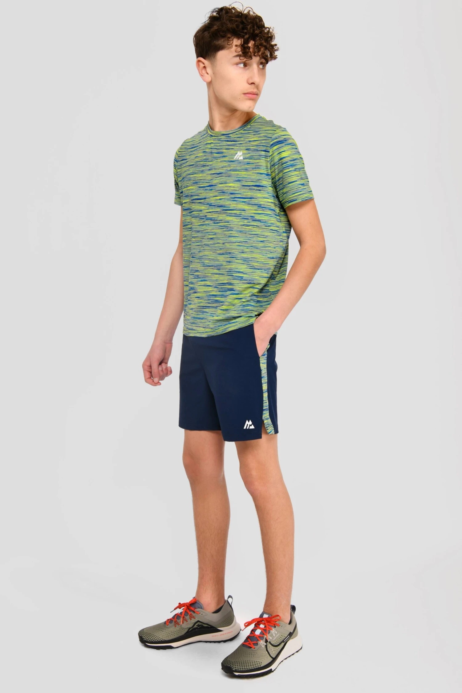 Junior Trail Panel Short - Navy/Neon Blue/Lime 3 Junior Trail Panel Short - Navy/Neon Blue/Lime - Image 3