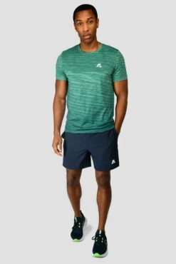 Trail Seamless T-Shirt - Mountain Meadow/Deep Sea -Sports Clothing Store TRAIL SEAMLESS T SHIRT MOUNTAIN MEADOW DEEP SEA front