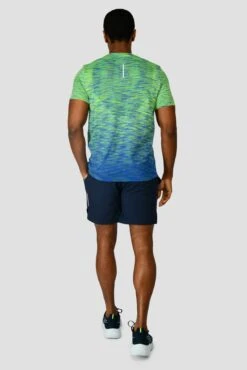 Trail Seamless T-Shirt - OG Neon/Cobalt Blue 8 Trail Seamless T-Shirt - OG Neon/Cobalt Blue -Sports Clothing Store TRAIL SEAMLESS TEE OG NEON COBALT back