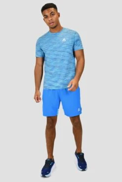 Trail 2.0 T-Shirt - Neon Sky/Violet Multi -Sports Clothing Store TRAIL TEE NEON SKY ARCTIC BLUE VIVID VIOLET NEON BLUE front