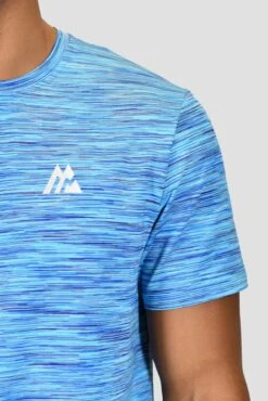 Trail 2.0 T-Shirt - Neon Sky/Violet Multi -Sports Clothing Store TRAIL TEE NEON SKY ARCTIC BLUE VIVID VIOLET NEON BLUE logo