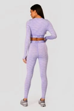 Trail Icon Long Sleeve Crop Top - Lilac Multi -Sports Clothing Store TRAILICONLSCROP LILACBLOOM MAGNOLIA PEARLYHEATHER AMETHYST back
