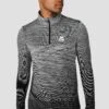 Trail Seamless 1/4 Zip - Black/Grey Multi