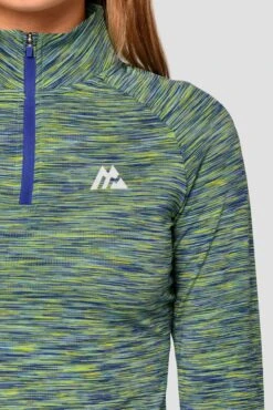 Trail 2.0 1/4 Zip - Green/Blue Multi -Sports Clothing Store Trail1 4Zip BLUE GREEN CAPRI Close