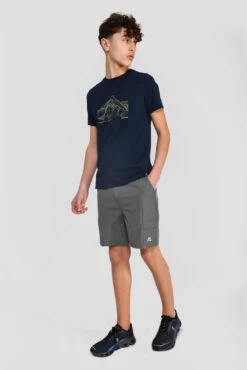 Junior Utility Cargo Short - Cement Grey -Sports Clothing Store UTILITY CARGO SHORT CASTLEROCK full front