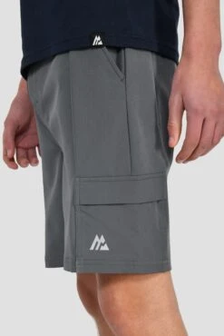 Junior Utility Cargo Short - Cement Grey -Sports Clothing Store UTILITY CARGO SHORT CASTLEROCK pocket detail